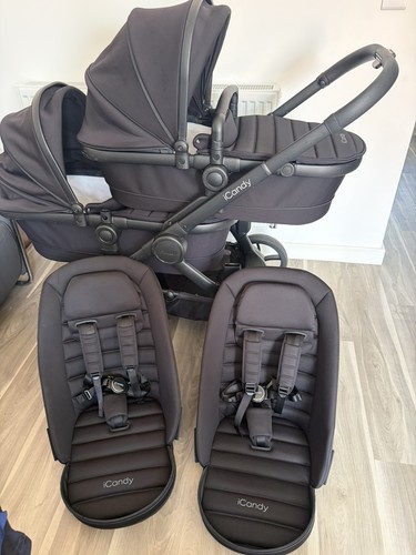 Icandy peach double pram - double,