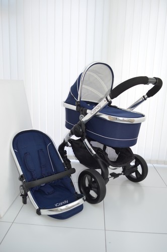 Icandy peach royal blue pram - peach,